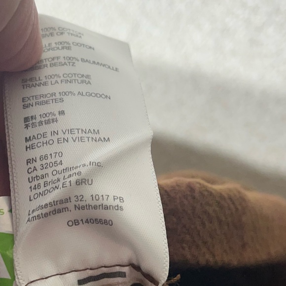 Urban Outfitters Brown Chevron Stitch High Waist Wide Leg Trousers - Picture 8 of 14